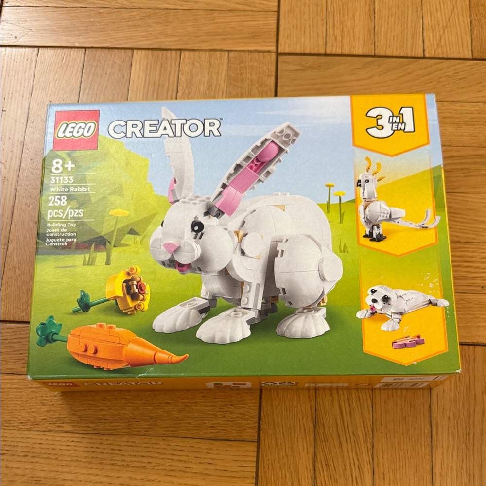 LEGO Creator 3-in-1 White and Pink Rabbit Set